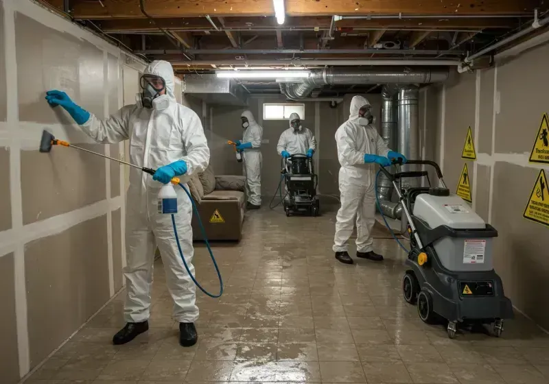 Basement Moisture Removal and Structural Drying process in West Haven-Sylvan, OR